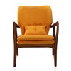 Manhattan Comfort Bradley Accent Chair in Yellow and Walnut (Set of 2) 2-AC015-YL